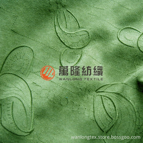 Embroidery 100% Polyester Microfiber Suede Upholstery Fabric